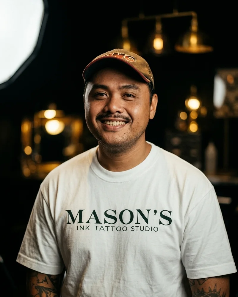 Aditya, independent tattoo artist at Mason's Ink
