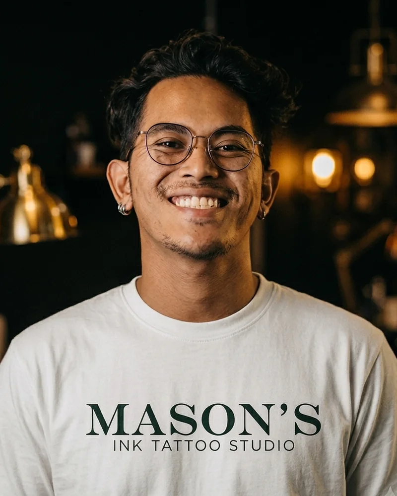 Krisna, independent tattoo artist at Mason's Ink