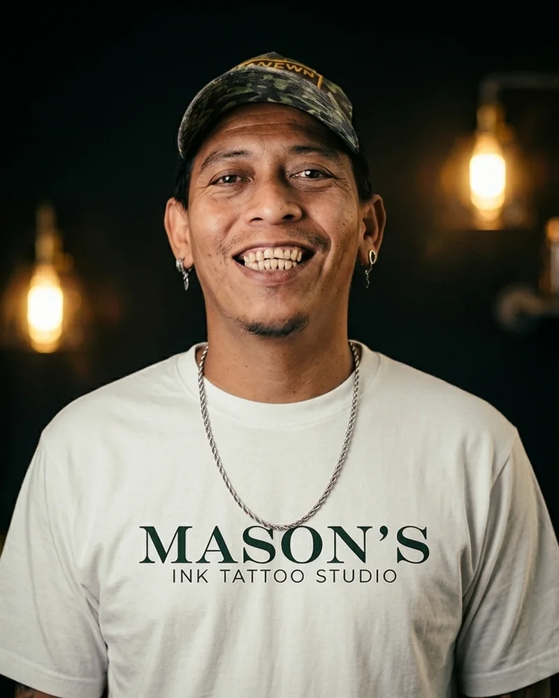 Marvel, independent tattoo artist at Mason's Ink