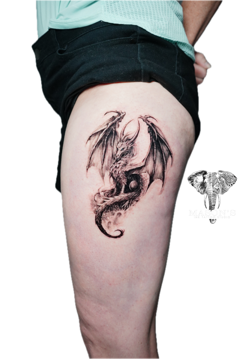 Black and Grey Tattoo Style