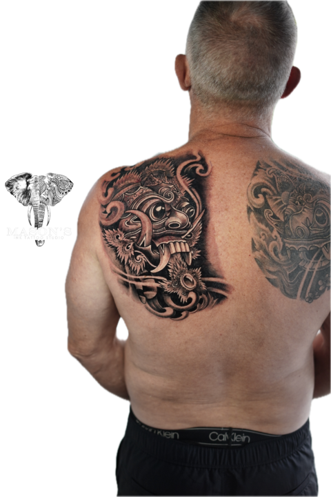 Balinese Barong Tattoo Design
