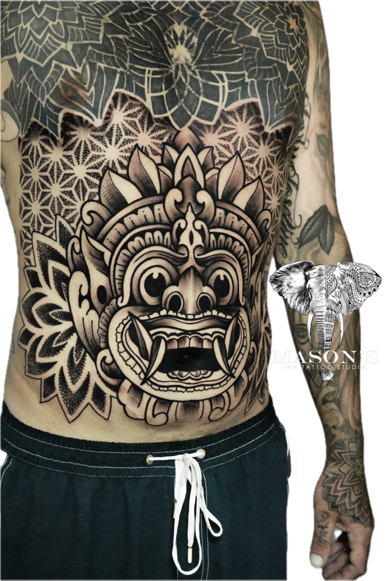 Balinese Barong Tattoo Syle