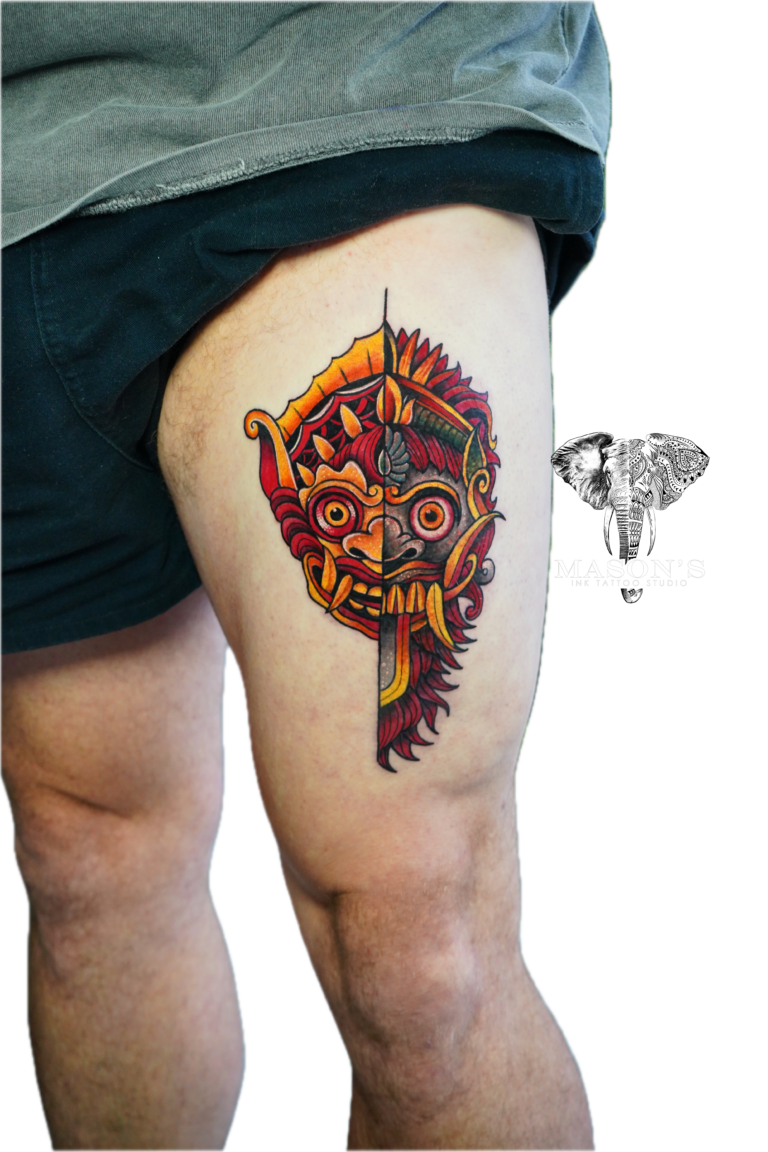 Balinese Barong Tattoo Syle