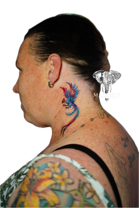 Color Phoenix Tattoo Design