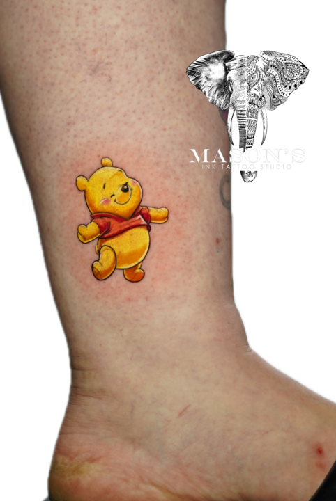 Color Winnie the Pooh Tattoo Design