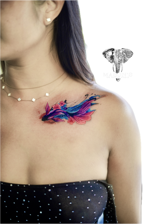 Color Fish Tattoo Design