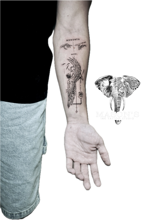 Geometric Conceptual Tattoo Style : Icarus