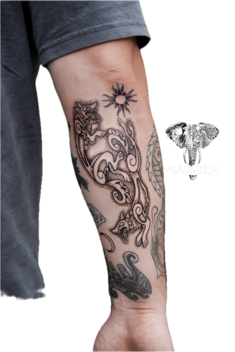 Ornamen Tattoo Style Design