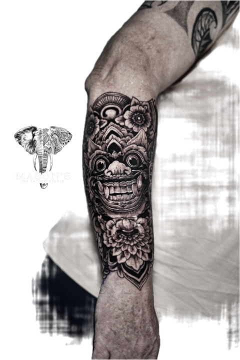 Barong Hand Tattoo Design