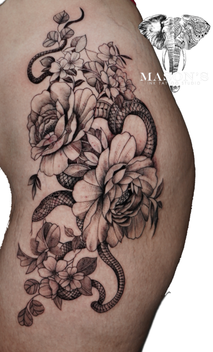 Black and Grey Flower