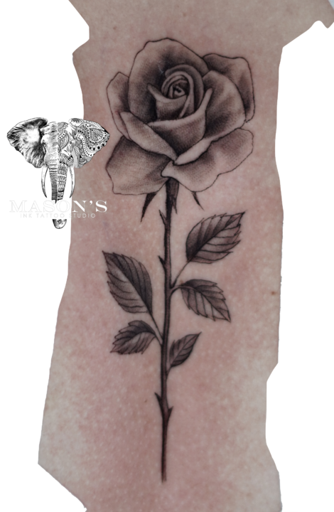 Floral Rose Tattoo Design