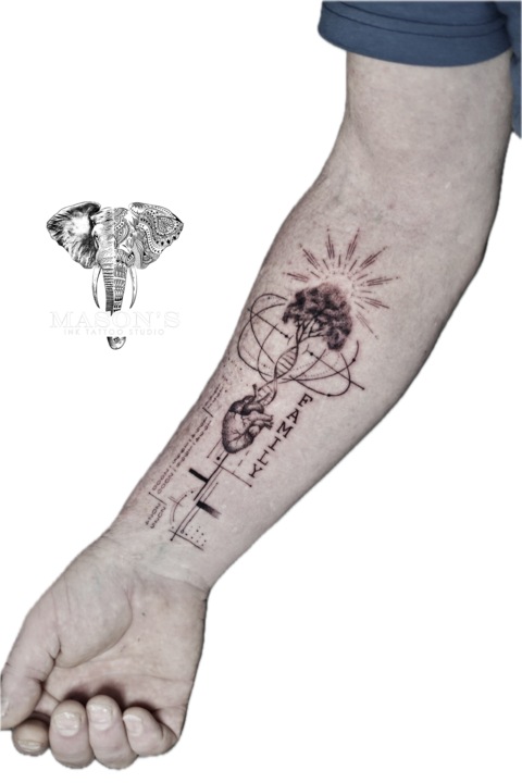 Geometric Family Tattoo Design