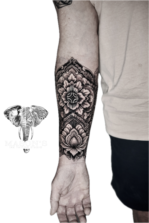 Ornamen Flower Tattoo Design