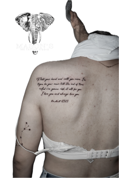 Script Love Letter Tattoo Design