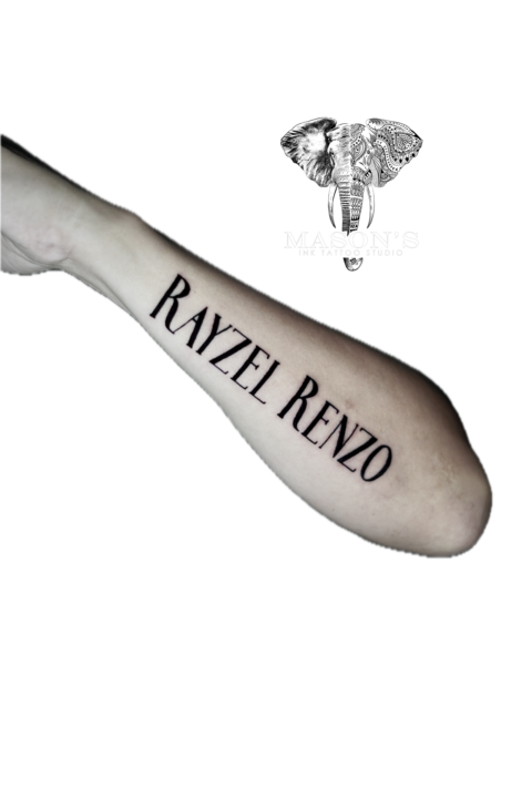 Script Rayzel Renzo Tattoo Design