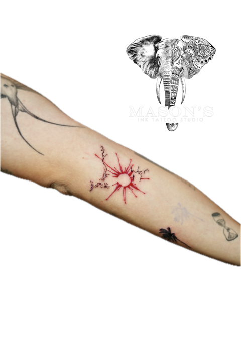 Abstract Fineline Tattoo Design