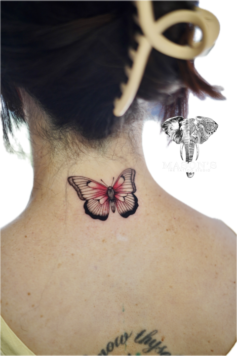 Color Butterfly Tattoo Design