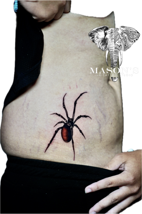 Realism Spider Tattoo Design