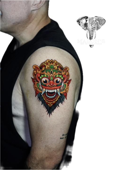 Barong Bali Colour Tattoo