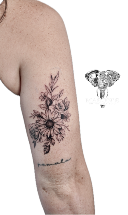 Beauty Flower Tattoo Design