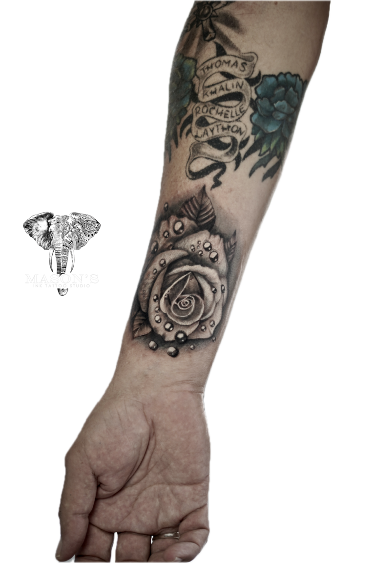 Floral, Black and Grey Flower