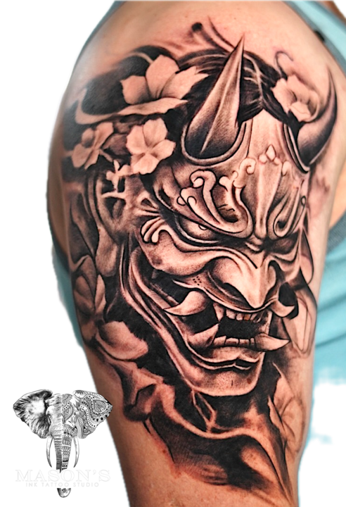 Tattoo Style Japanese Black and Grey