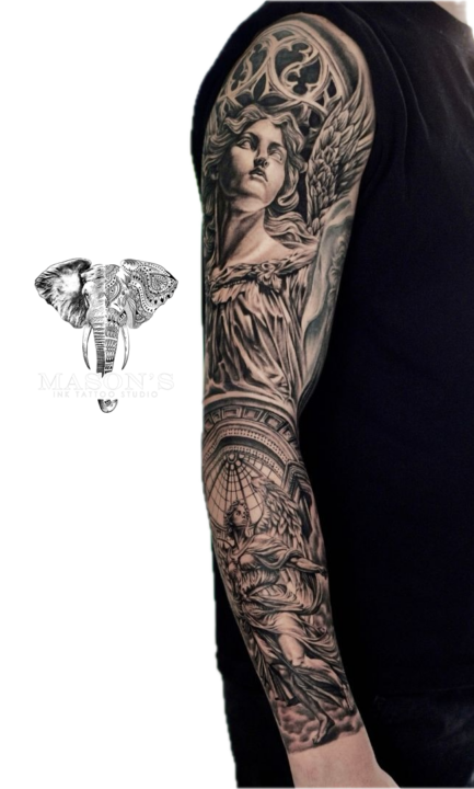 Tattoo Style Mythology Realistic Vienna Angel