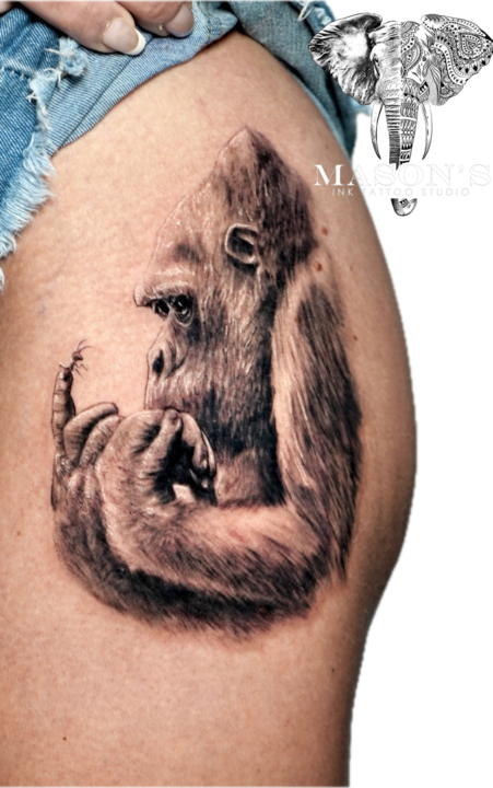 Realism King Kong Tattoo Design
