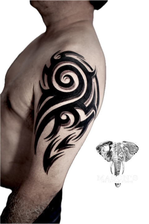 Tribal Chest Tattoo Design
