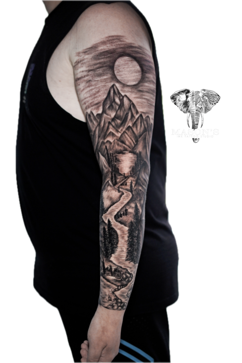 Black and Grey Realism Tattoo Style