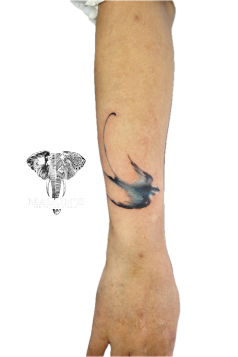 Color Walet Bird Tattoo Design