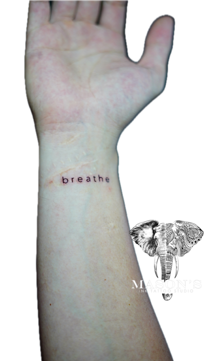 Fine Line Script Tattoo Design