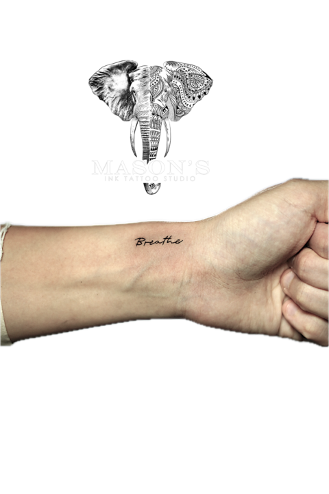 Fine Line Script Tattoo Design