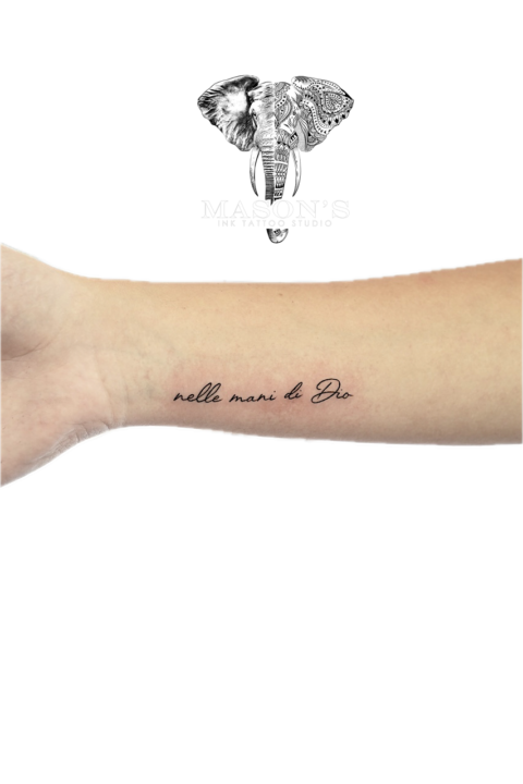 Fine Line Script Tattoo Design