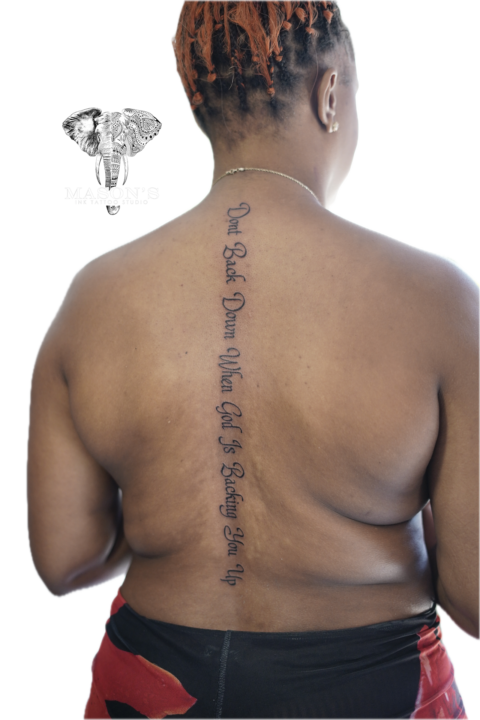 Fine Line Script Tattoo Design