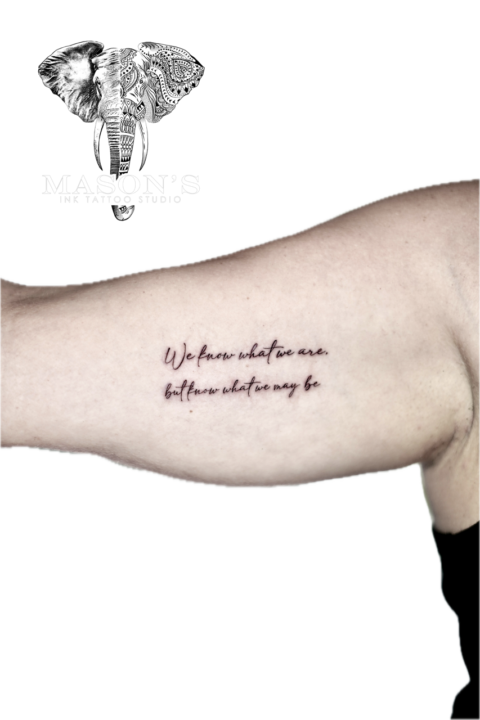 Fine Line Script Tattoo Design