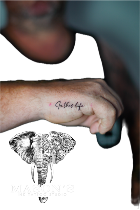 Fine Line Script Tattoo Design