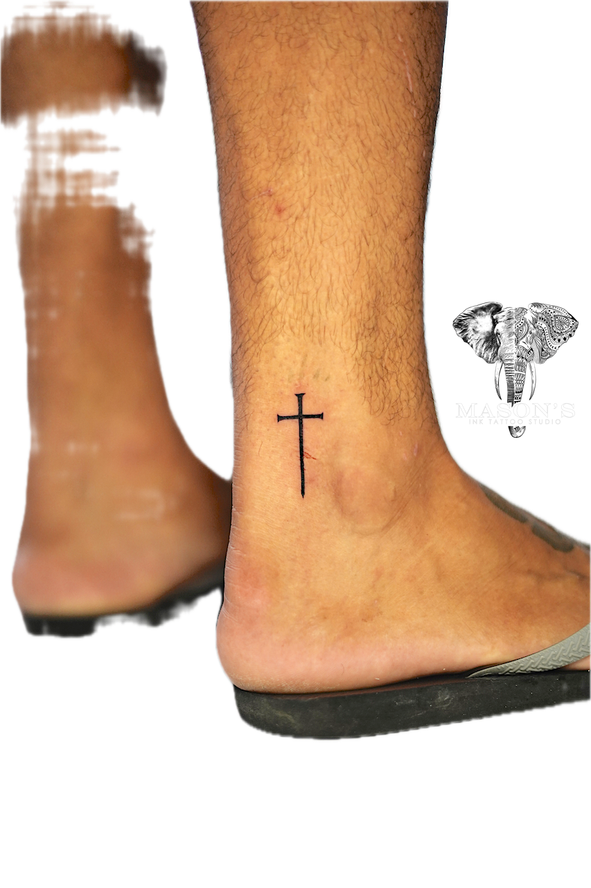 Fine Line Tattoo Style Cross