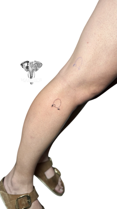 Fineline Egg with Foot Tattoo Design