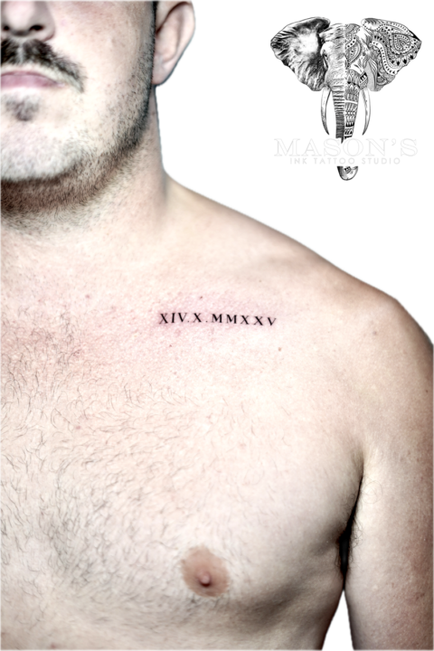 Fineline Roman Script Tattoo Design