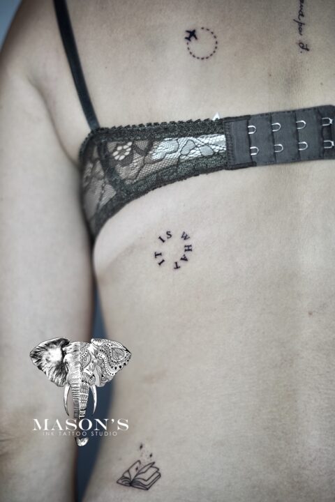 Fine Line Script “It Is What It Is” Tattoo Design