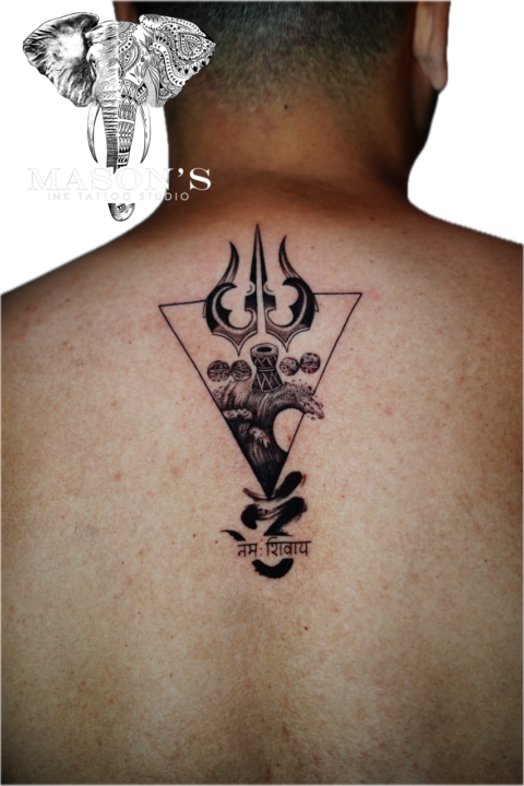 Geometry Tattoo Style Ohm Symbol