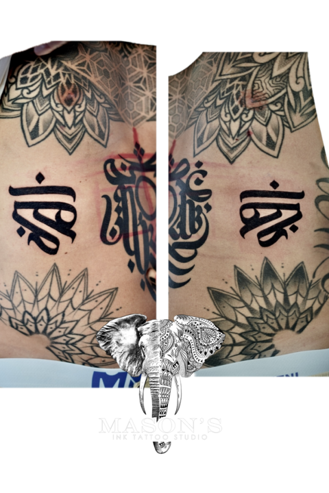 Japanese Blackwork Tattoo Design