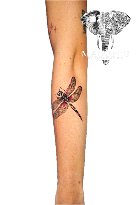 Realism Dragonfly Tattoo Design
