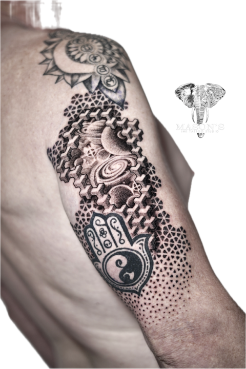 Realism Ornamental Tattoo Design
