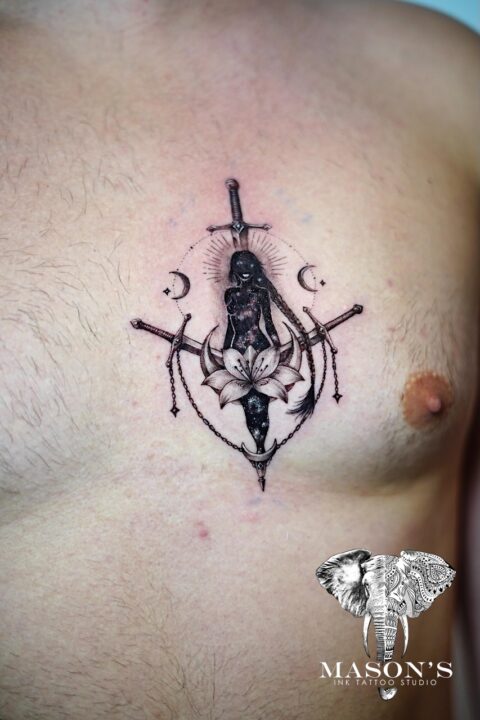 Realism Woman Tattoo Design