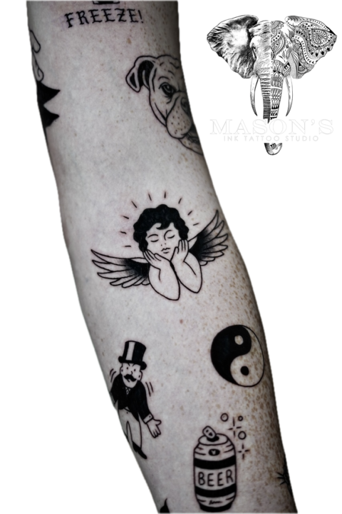 Traditional Angel Tattoo Design