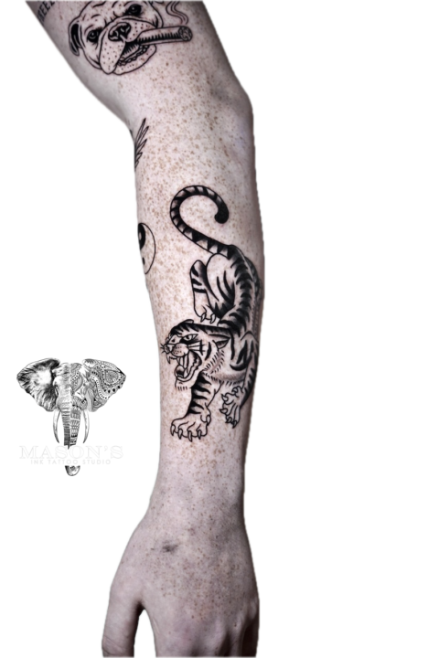 Traditional Tiger Tattoo Design