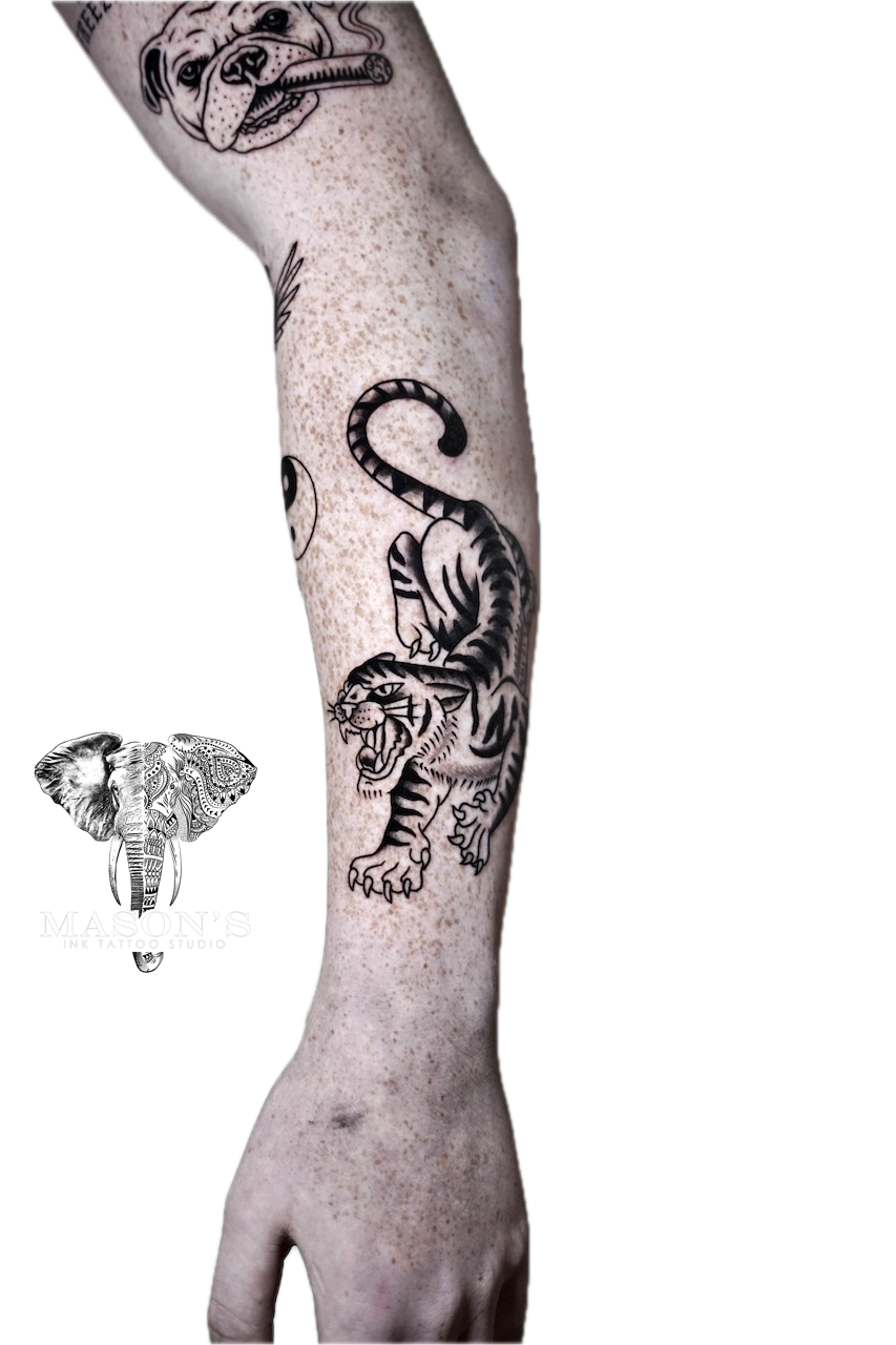 Traditional Tiger Tattoo Design
