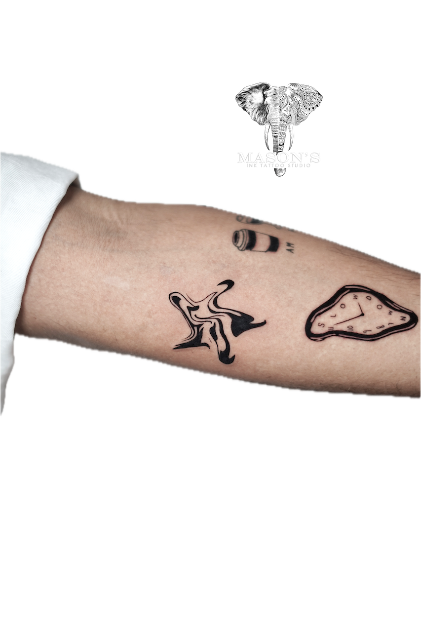 Blackwork Star Tattoo Design